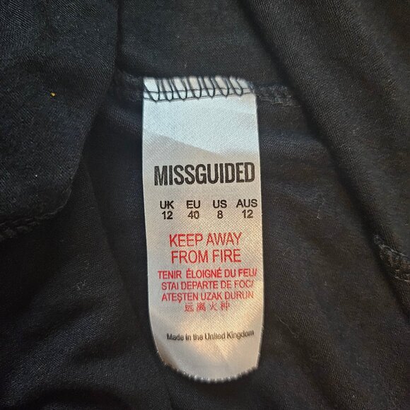 Missguided Asymmetrical Hem Double Strap Dress - Size 8 - Picture 9 of 11